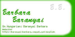 barbara baranyai business card